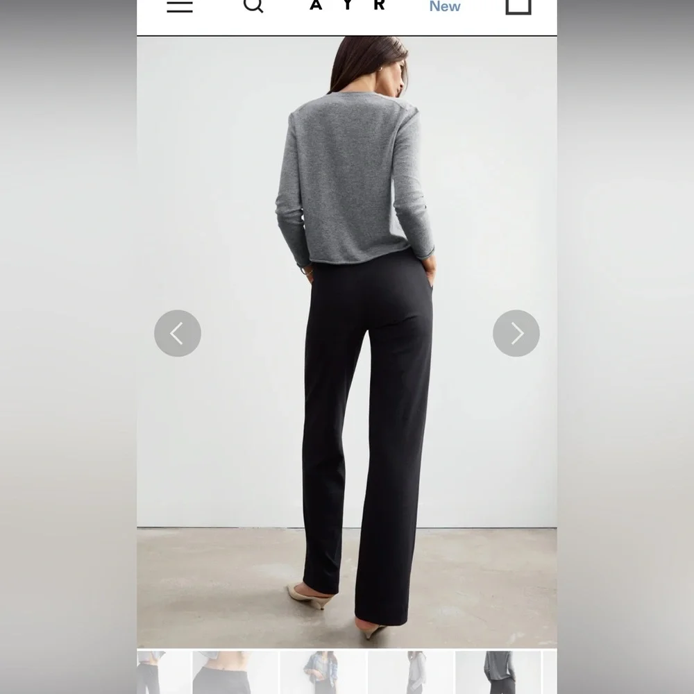 AYR High Hopes Black Wide Leg Women's Pants, XL (S and R Lengths Available) - Picture 4 of 13